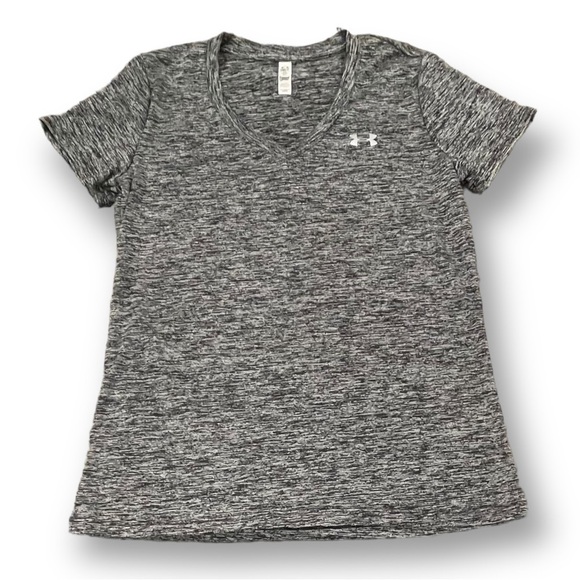 Under Armour Size Small Gray V-Neck Workout Top NWOT - Picture 2 of 5